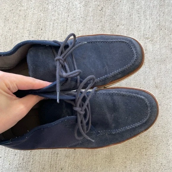 Calvin Klein Jake Blue Suede Lace up loafers Size 9 - Picture 7 of 10